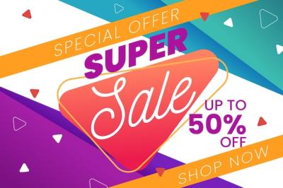 Abstract Colorful Sales Background Concept – Free Download