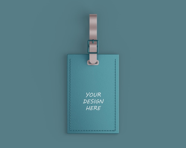 Blue Tag Mockup PSD with Your Design Here – Free Download