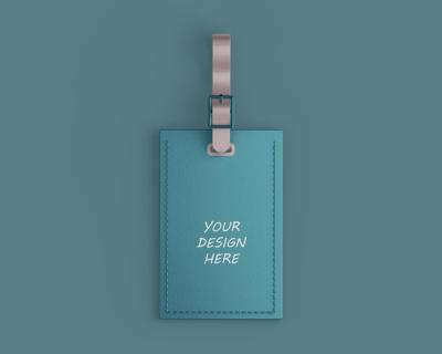 Blue Tag Mockup PSD with Your Design Here – Free Download