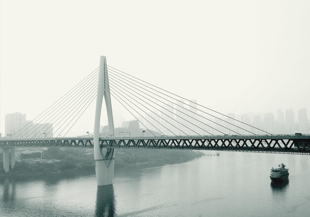 Suspension Bridge Against Sky – Free to Download Stock Photo