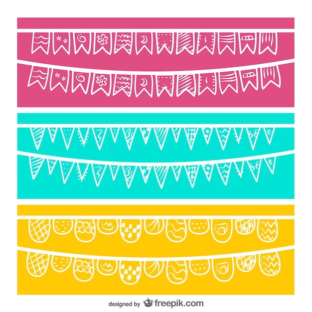 Banners with Garlands – Free Download