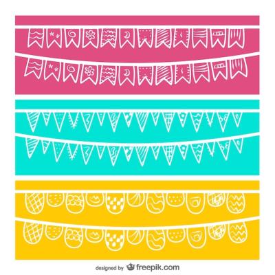 Banners with Garlands – Free Download