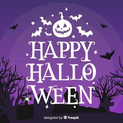 Happy Halloween Lettering with Bats – Free Stock Photo, Download for Free