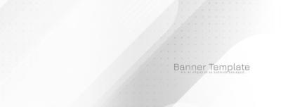 Stylish Trendy White Color Stripes Design Geometric Banner – Free Download