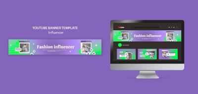 Download Free Social Media Influencer YouTube Banner Template – Free to Download