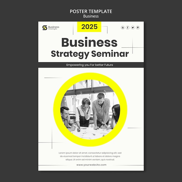 Creative Poster Business Template Design – Free Download