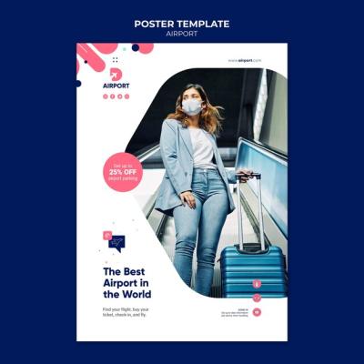 Airport Poster Design Template – Free Download
