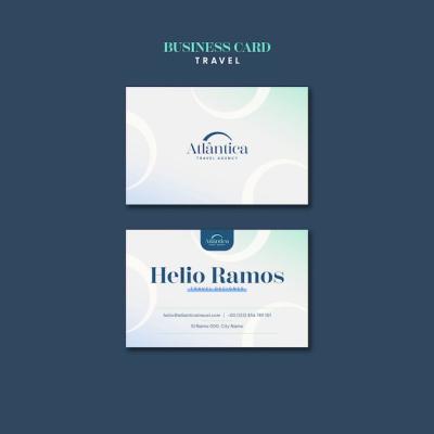 Gradient Travel Adventure Business Card Template – Free Download