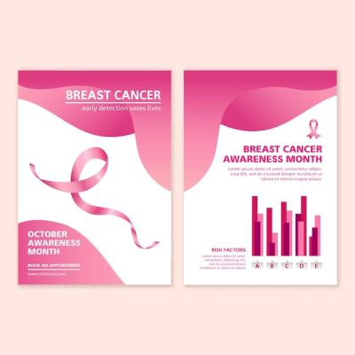Breast Cancer A5 Flyer Template – Download Free Stock Photo