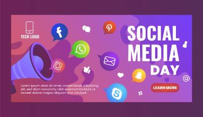 Social Media Day Banner Template – Download Free Stock Photo