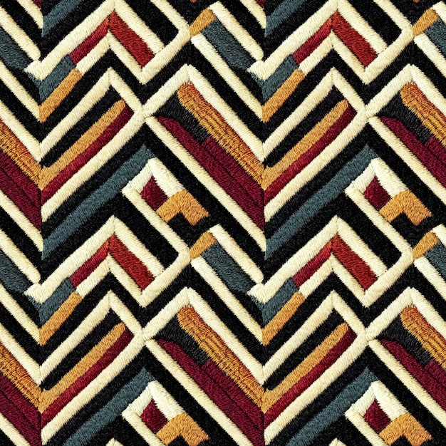 Embroidered Abstract Design Fabric Seamless Pattern – Free Stock Photo Download