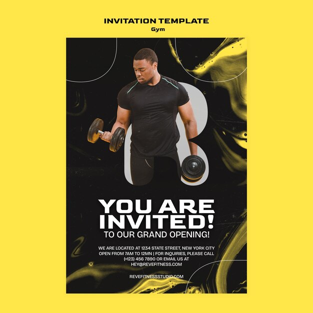 Gym Training Invitation Template – Download Free Stock Photo