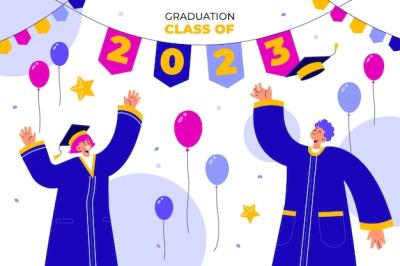 Class of 2023 Flat Background – Free Download