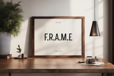 Wooden Frame and Wall Lamp on Table – Free Stock Photo, Download Free