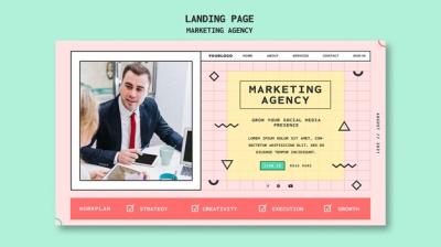 Social Media Marketing Agency Landing Page Template – Free Download