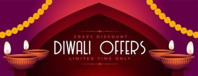 Diwali Offer and Discount Banner with Diya Vector – Free Download