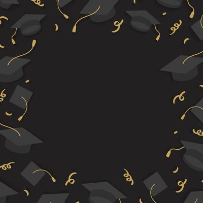 Graduation Hats Frame – Free Download Stock Photo
