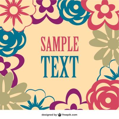 Retro Flowers Card – Free Download of Stunning Vector Template