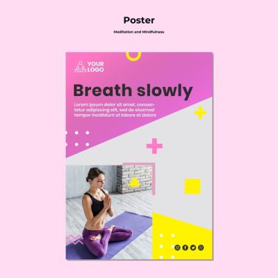 Mindfulness and Meditation Poster PSD Template – Free Download