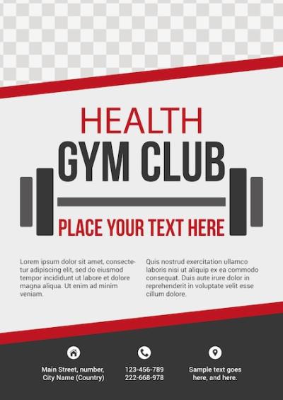 Health Gym Club Vector Template – Free Download