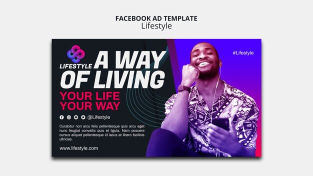 Lifestyle Concept Facebook Template – Free Download