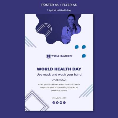 World Health Day Poster Template – Free Download