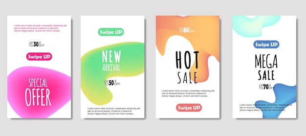 Dynamic Abstract Fluid Mobile Sale Banner Templates for Flyers, Gift Cards, and Social Media – Free Download