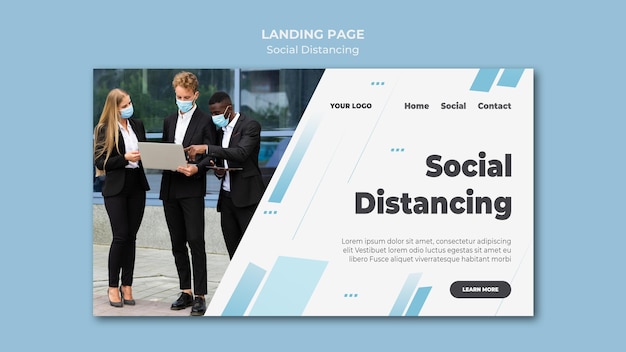 Social Distancing Landing Page – Free Download, Free Stock Photo