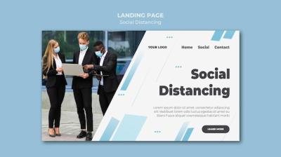 Social Distancing Landing Page – Free Download, Free Stock Photo