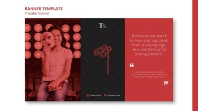 Theatre School Template Banner – Free Download