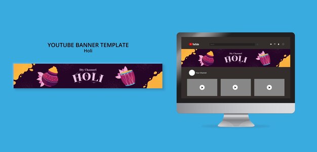 Vibrant Holi Festival Template Design | Free Download