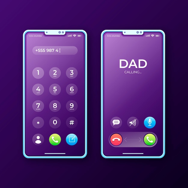 Call Screen Interface Illustration – Free Download, Free Stock Photo