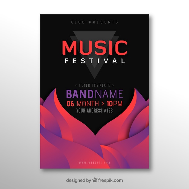 Abstract Music Festival Poster Design – Free Download