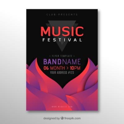 Abstract Music Festival Poster Design – Free Download
