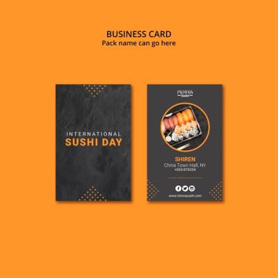 International Sushi Day Business Card Template – Free Download
