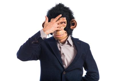 Monkey Man Hiding His Face – Free Stock Photo for Download