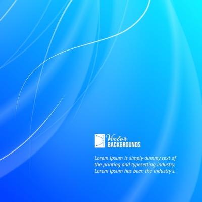 Abstract Waves and Glow on Blue Background – Free Stock Photo Download