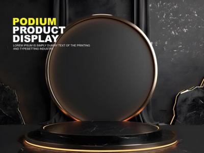 Podium Stage Display Mockup for Product Presentation – Free Download