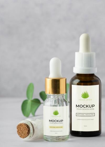 Natural Medicine Packaging Design Mockup – Download Free Stock Photo