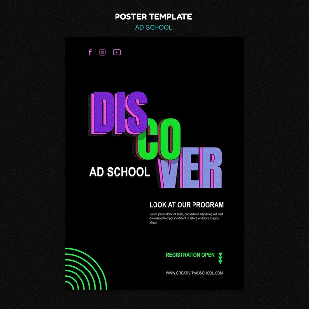 School Flyer Ad Template – Download Free Stock Photo
