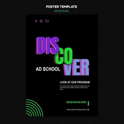 School Flyer Ad Template – Download Free Stock Photo