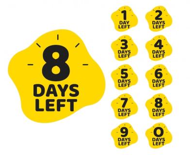 Promotional Marketing Template Set â Number of Days Left for Free Download
