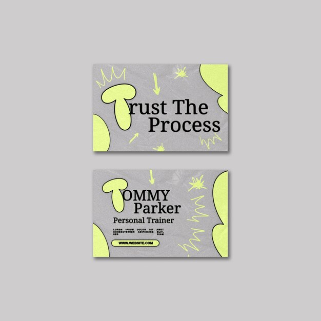 Hand Drawn Sport Business Card Template – Free Download