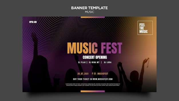 Music Festival Banner Template – Free Download