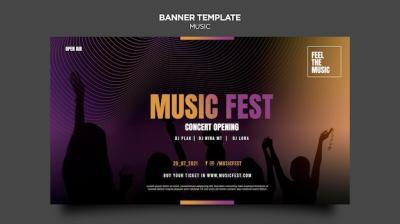 Music Festival Banner Template – Free Download