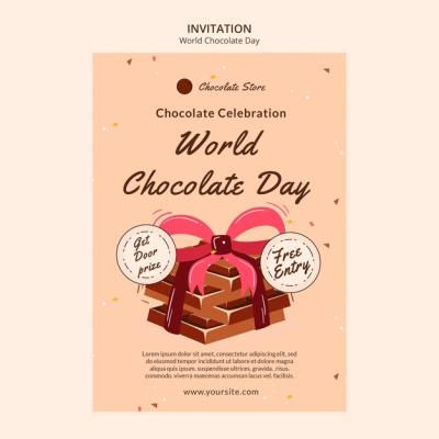 World Chocolate Day Celebration Invitation Template – Free Download