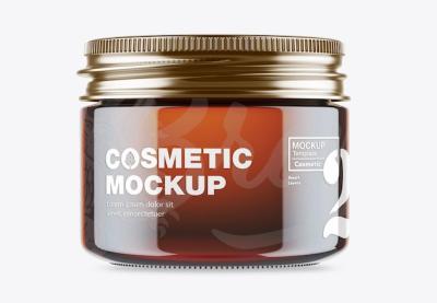 Amber Cosmetic Jar Mockup – Free Download