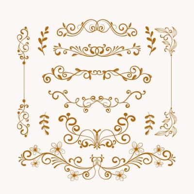 Hand Drawn Wedding Album Ornaments – Free Download