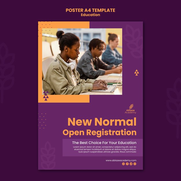 Vertical Poster Design for University Education – Free Download