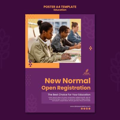 Vertical Poster Design for University Education – Free Download